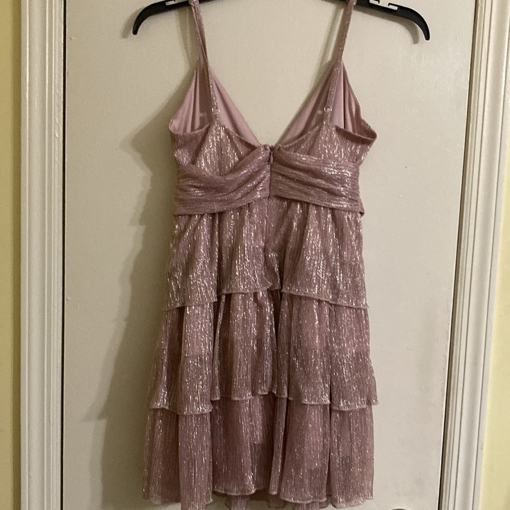 Forever 21 Tiered Babydoll Metallic Dress - Picture 6 of 13